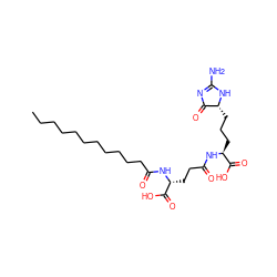 CCCCCCCCCCCC(=O)N[C@H](CCC(=O)N[C@@H](CCC[C@H]1NC(N)=NC1=O)C(=O)O)C(=O)O ZINC000066112602