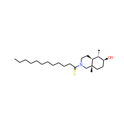 CCCCCCCCCCCC(=S)N1CC[C@H]2[C@H](C)[C@@H](O)CC[C@]2(C)C1 ZINC000014254670