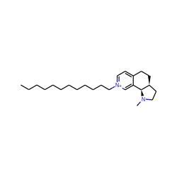 CCCCCCCCCCCC[n+]1ccc2c(c1)[C@H]1[C@@H](CC2)CCN1C ZINC000038157504