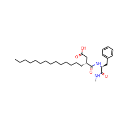 CCCCCCCCCCCCCC[C@H](CC(=O)O)C(=O)N[C@@H](Cc1ccccc1)C(=O)NC ZINC000034801801