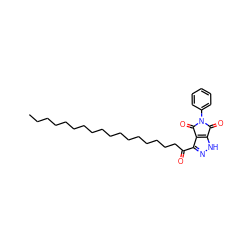 CCCCCCCCCCCCCCCCCC(=O)c1n[nH]c2c1C(=O)N(c1ccccc1)C2=O ZINC000049785490