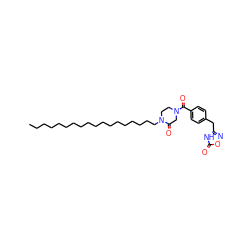 CCCCCCCCCCCCCCCCCCN1CCN(C(=O)c2ccc(Cc3noc(=O)[nH]3)cc2)CC1=O ZINC000049784478