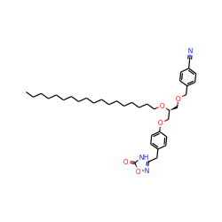 CCCCCCCCCCCCCCCCCCO[C@@H](COCc1ccc(C#N)cc1)COc1ccc(Cc2noc(=O)[nH]2)cc1 ZINC000034804798