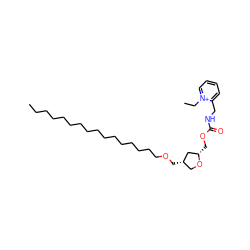 CCCCCCCCCCCCCCCCOC[C@H]1CO[C@@H](COC(=O)NCc2cccc[n+]2CC)C1 ZINC000038157430