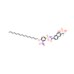 CCCCCCCCCCCCCCCCOc1ccc(S(=O)(=O)NC(=O)c2ccc3cc(C(F)(F)P(=O)(O)O)ccc3c2)cc1[N+](=O)[O-] ZINC000036990482