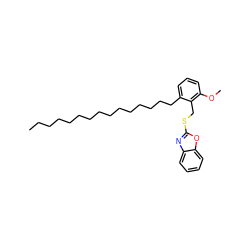 CCCCCCCCCCCCCCCc1cccc(OC)c1CSc1nc2ccccc2o1 ZINC000036126971