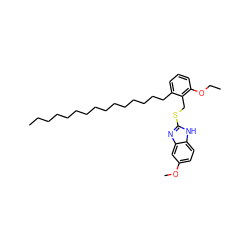 CCCCCCCCCCCCCCCc1cccc(OCC)c1CSc1nc2cc(OC)ccc2[nH]1 ZINC000036126970