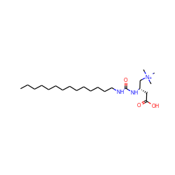 CCCCCCCCCCCCCCNC(=O)N[C@@H](CC(=O)O)C[N+](C)(C)C ZINC000036338603