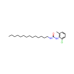 CCCCCCCCCCCCCCNC(=O)Nc1c(C)cccc1Cl ZINC000014234046