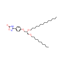 CCCCCCCCCCCCCCO[C@@H](COCCCCCCCCCC)COc1ccc(-c2noc(=O)[nH]2)cc1 ZINC000034804768