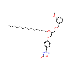 CCCCCCCCCCCCCCO[C@@H](COCc1cccc(OC)c1)COc1ccc(-c2noc(=O)[nH]2)cc1 ZINC000036175961