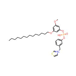 CCCCCCCCCCCCCCOc1cc(OC)cc(O[P@@](=O)(O)Oc2cccc(C[n+]3ccsc3)c2)c1 ZINC000038361392