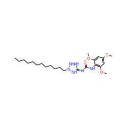 CCCCCCCCCCCCN1NN/C(=N\C(=O)Nc2c(OC)cc(OC)cc2OC)N1 ZINC000036349999