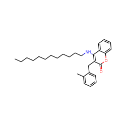 CCCCCCCCCCCCNc1c(Cc2ccccc2C)c(=O)oc2ccccc12 ZINC000101082195