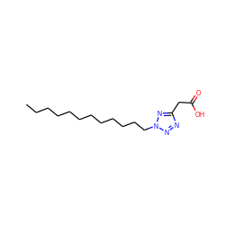 CCCCCCCCCCCCn1nnc(CC(=O)O)n1 ZINC000072113593