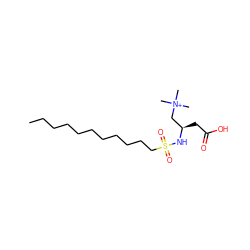 CCCCCCCCCCCS(=O)(=O)N[C@H](CC(=O)O)C[N+](C)(C)C ZINC000036338607