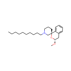 CCCCCCCCCCN1CCC[C@]2(C1)O[C@@H](OC)Cc1ccccc12 ZINC000049709701