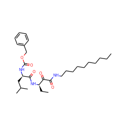 CCCCCCCCCCNC(=O)C(=O)[C@@H](CC)NC(=O)[C@@H](CC(C)C)NC(=O)OCc1ccccc1 ZINC000034803034