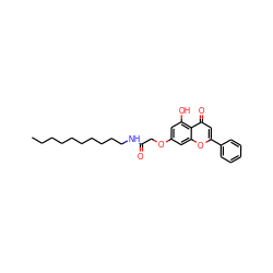 CCCCCCCCCCNC(=O)COc1cc(O)c2c(=O)cc(-c3ccccc3)oc2c1 ZINC000049767675