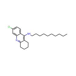 CCCCCCCCCCNc1c2c(nc3cc(Cl)ccc13)CCCC2 ZINC000096271300