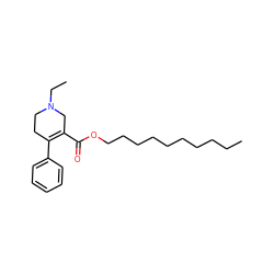 CCCCCCCCCCOC(=O)C1=C(c2ccccc2)CCN(CC)C1 ZINC000034802098