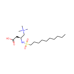 CCCCCCCCCCS(=O)(=O)N[C@@H](CC(=O)O)C[N+](C)(C)C ZINC000014115742