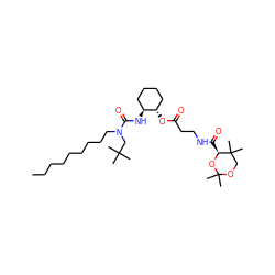 CCCCCCCCCN(CC(C)(C)C)C(=O)N[C@H]1CCCC[C@@H]1OC(=O)CCNC(=O)[C@@H]1OC(C)(C)OCC1(C)C ZINC000014253152