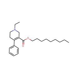 CCCCCCCCCOC(=O)C1=C(c2ccccc2)CCN(CC)C1 ZINC000034802097