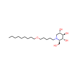 CCCCCCCCCOCCCCCN1C[C@H](O)[C@@H](O)[C@H](O)[C@H]1CO ZINC000066103712