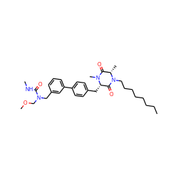 CCCCCCCCN1C(=O)[C@H](Cc2ccc(-c3cccc(CN(COC)C(=O)NC)c3)cc2)N(C)C(=O)[C@@H]1C ZINC000038159204