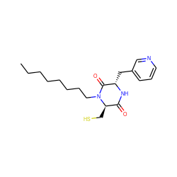 CCCCCCCCN1C(=O)[C@H](Cc2cccnc2)NC(=O)[C@H]1CS ZINC000034801917