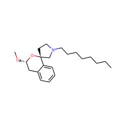 CCCCCCCCN1CC[C@]2(C1)O[C@@H](OC)Cc1ccccc12 ZINC000084730032