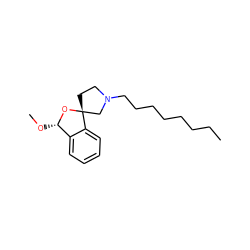 CCCCCCCCN1CC[C@]2(C1)O[C@@H](OC)c1ccccc12 ZINC000084705865