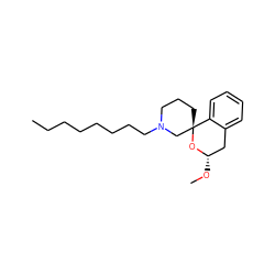 CCCCCCCCN1CCC[C@]2(C1)O[C@@H](OC)Cc1ccccc12 ZINC000049678863