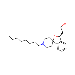 CCCCCCCCN1CCC2(CC1)O[C@@H](CCO)c1ccccc12 ZINC000066259211