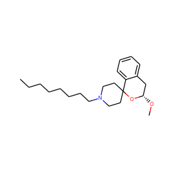 CCCCCCCCN1CCC2(CC1)O[C@@H](OC)Cc1ccccc12 ZINC000049694432