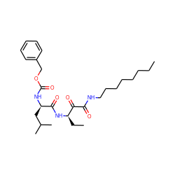 CCCCCCCCNC(=O)C(=O)[C@@H](CC)NC(=O)[C@@H](CC(C)C)NC(=O)OCc1ccccc1 ZINC000034803022