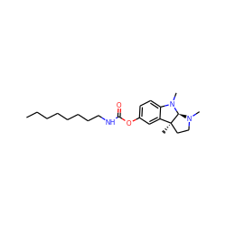 CCCCCCCCNC(=O)Oc1ccc2c(c1)[C@]1(C)CCN(C)[C@@H]1N2C ZINC000036286837