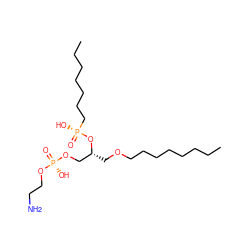 CCCCCCCCOC[C@H](CO[P@@](=O)(O)OCCN)O[P@](=O)(O)CCCCCCC ZINC000015682446