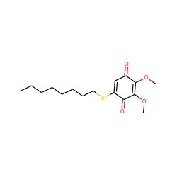 CCCCCCCCSC1=CC(=O)C(OC)=C(OC)C1=O ZINC000001762477