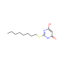 CCCCCCCCSc1nc(O)cc(=O)[nH]1 ZINC000138266773