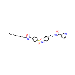 CCCCCCCCc1nc(-c2ccc(S(=O)(=O)Nc3ccc(CCNC[C@H](O)c4cccnc4)cc3)cc2)no1 ZINC000034801590