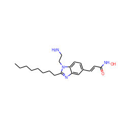 CCCCCCCCc1nc2cc(/C=C/C(=O)NO)ccc2n1CCN ZINC000059786515