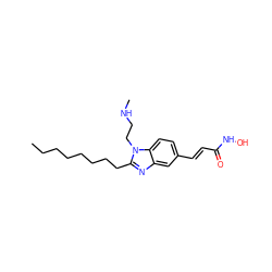 CCCCCCCCc1nc2cc(/C=C/C(=O)NO)ccc2n1CCNC ZINC000059786511