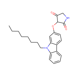 CCCCCCCCn1c2ccccc2c2ccc(OC3C(=O)CNC3=O)cc21 ZINC000101903102