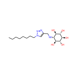 CCCCCCCCn1cc(CN[C@H]2[C@H](O)[C@@H](O)[C@H](O)[C@@H](O)[C@@H]2O)nn1 ZINC000101345274
