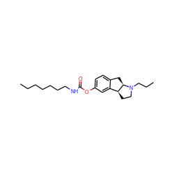 CCCCCCCNC(=O)Oc1ccc2c(c1)[C@@H]1CCN(CCC)[C@@H]1C2 ZINC000036286827