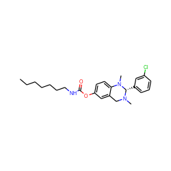 CCCCCCCNC(=O)Oc1ccc2c(c1)CN(C)[C@@H](c1cccc(Cl)c1)N2C ZINC000653725611