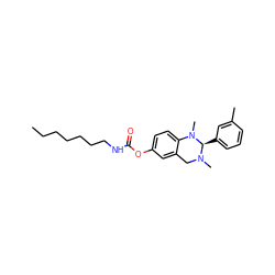 CCCCCCCNC(=O)Oc1ccc2c(c1)CN(C)[C@H](c1cccc(C)c1)N2C ZINC000653721723