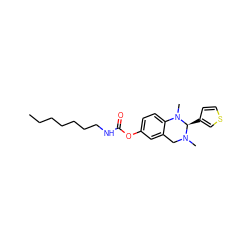 CCCCCCCNC(=O)Oc1ccc2c(c1)CN(C)[C@H](c1ccsc1)N2C ZINC000653719890